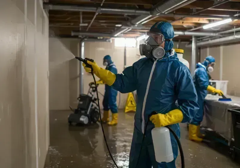 Basement Sanitization and Antimicrobial Treatment process in Seaside, CA